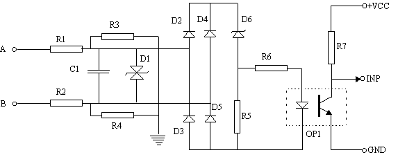 Digital Input Filter Schematic
